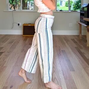 Madewell Striped Wide-Leg Pants